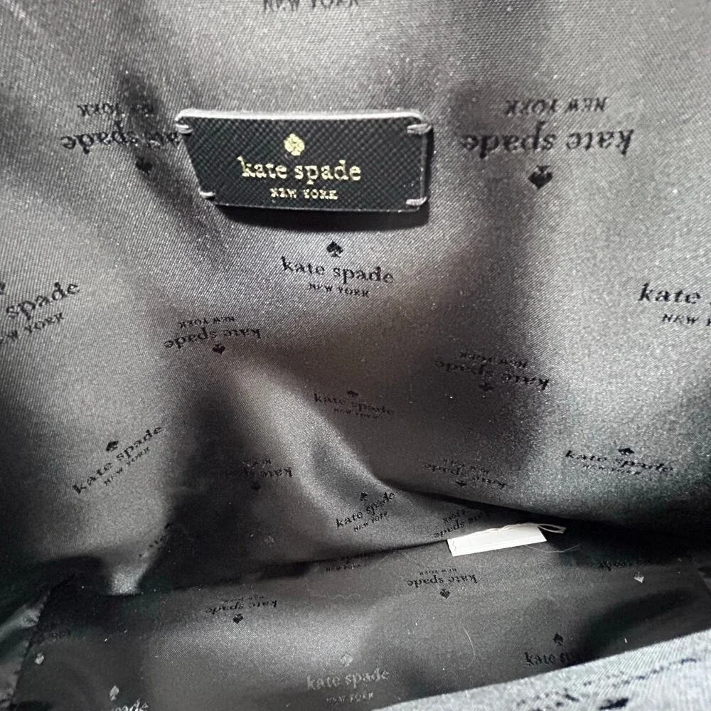 NWT Kate Spade Dana Black Saffiano Leather Tote Daisy Bag Charm MSRP $359 KG581